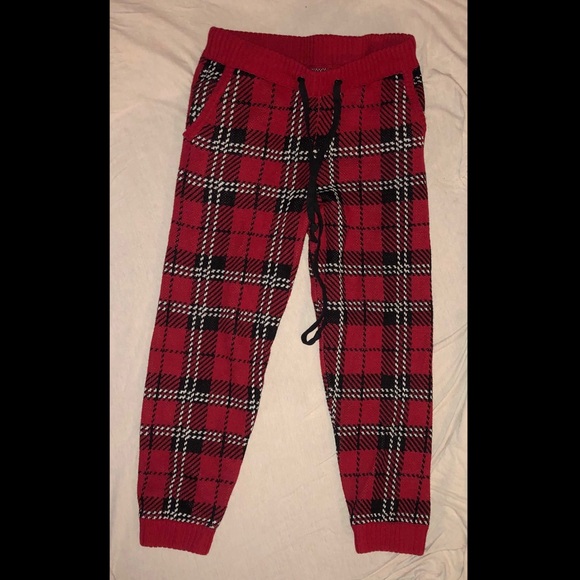 Plaid Print Joggers - Picture 3 of 3